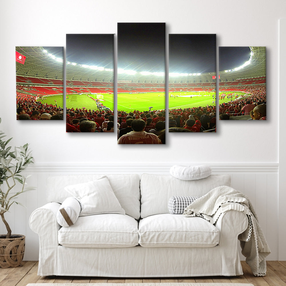 Beira Rio Stadium, Stadium Canvas, Sport Art, Gift for him, 5 Panel, Large Canvas, Canvas Print Wall Art