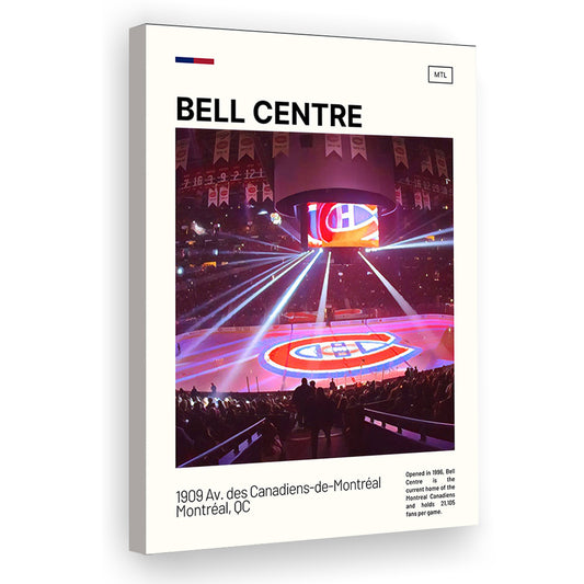 Bell Centre  Stadium Print, Montreal Canadiens Stadium Canvas Art, Fan Gifts, Sport Art, Canvas Print Wall Art