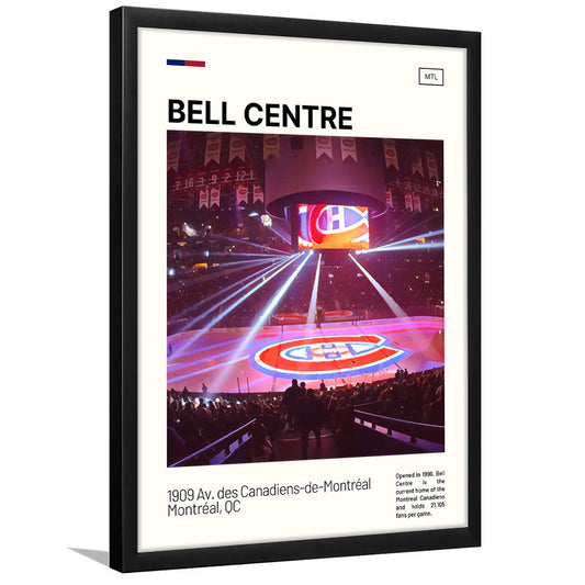 Bell Centre  Stadium Print, Montreal Canadiens Stadium Art, Gifts for him, Sport Art, Framed Art Print Wall Decor