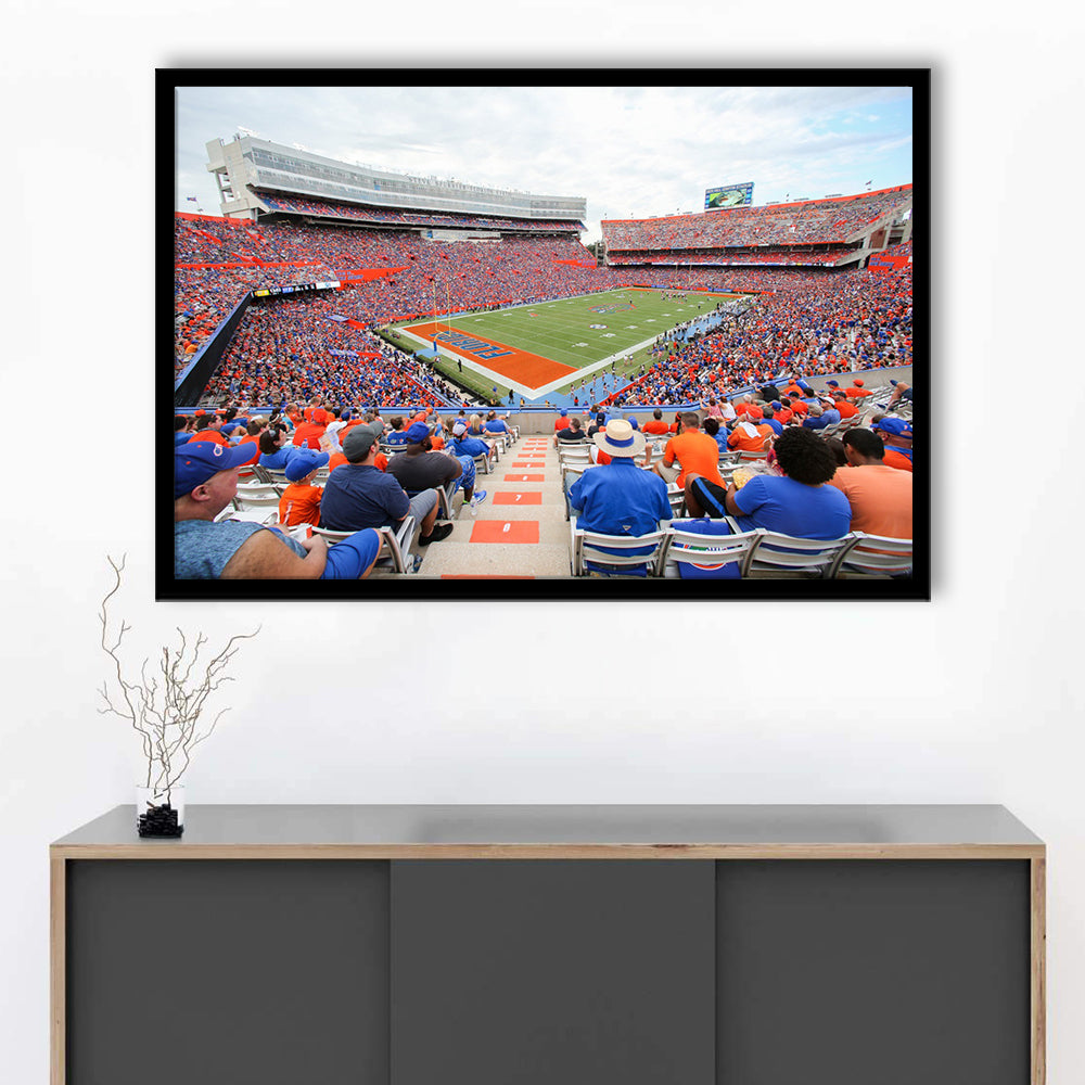 Ben Hill Griffin Football Stadium, Stadium Canvas, Sport Art, Gift for him, Framed Art Print Wall Decor, Picture Framed