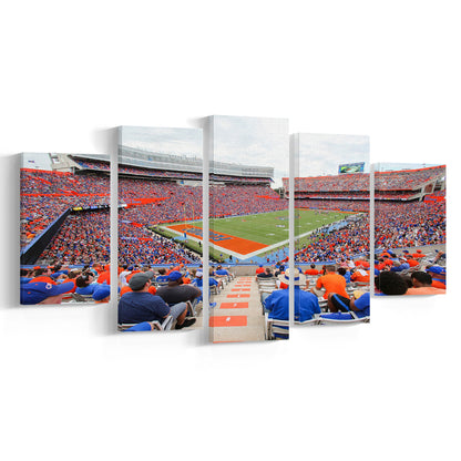 Ben Hill Griffin Football Stadium, Stadium Canvas, Sport Art, Gift for him, 5 Panel, Large Canvas, Canvas Print Wall Art