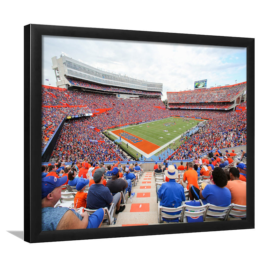 Ben Hill Griffin Football Stadium, Stadium Canvas, Sport Art, Gift for him, Framed Art Print Wall Decor, Picture Framed