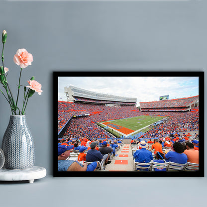 Ben Hill Griffin Football Stadium, Stadium Canvas, Sport Art, Gift for him, Framed Art Print Wall Decor, Picture Framed