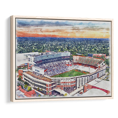 Ben Hill Griffin Stadium, Florida Gators Painting Stadium Watercolor, Sport Gift Art, Framed Canvas Print Wall Art