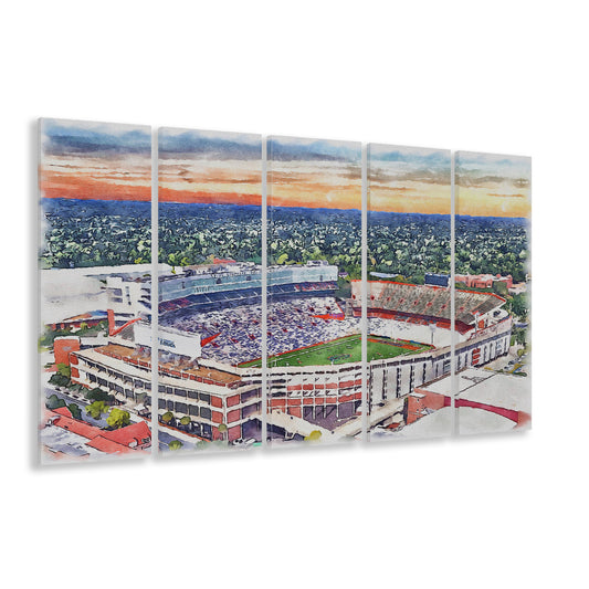 Ben Hill Griffin Stadium, Florida Gators Painting Stadium Watercolor, Sport Art, Extra Large Canvas Print Wall Art