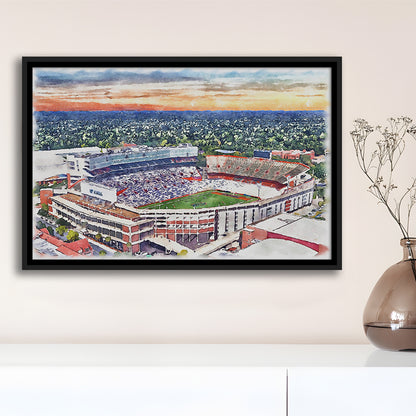 Ben Hill Griffin Stadium, Florida Gators Painting Stadium Watercolor, Sport Gift Art, Framed Canvas Print Wall Art