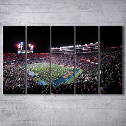 Ben Hill Griffin Stadium, Stadium Canvas, Sport Art, 5 Panel B, Extra Large Canvas, Canvas Print Wall Art