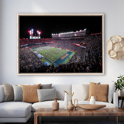 Ben Hill Griffin Stadium, Stadium Canvas, Sport Art, Framed Canvas Print Wall Art, Floating Frame