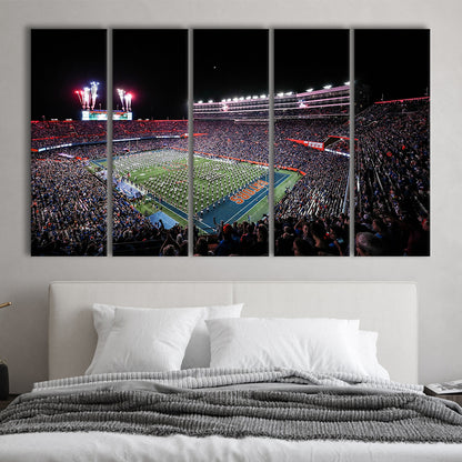 Ben Hill Griffin Stadium, Stadium Canvas, Sport Art, 5 Panel B, Extra Large Canvas, Canvas Print Wall Art