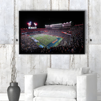 Ben Hill Griffin Stadium, Stadium Canvas, Sport Art, Framed Canvas Print Wall Art, Floating Frame