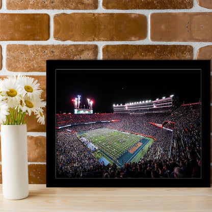 Ben Hill Griffin Stadium, Stadium Canvas, Sport Art, Gift for him, Framed Art Print Wall Decor, Picture Framed
