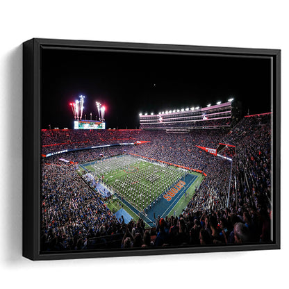 Ben Hill Griffin Stadium, Stadium Canvas, Sport Art, Framed Canvas Print Wall Art, Floating Frame