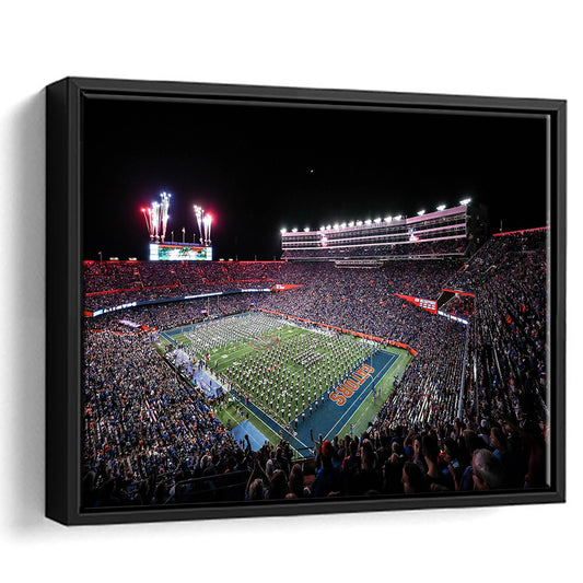 Ben Hill Griffin Stadium, Stadium Canvas, Sport Art, Framed Canvas Print Wall Art, Floating Frame