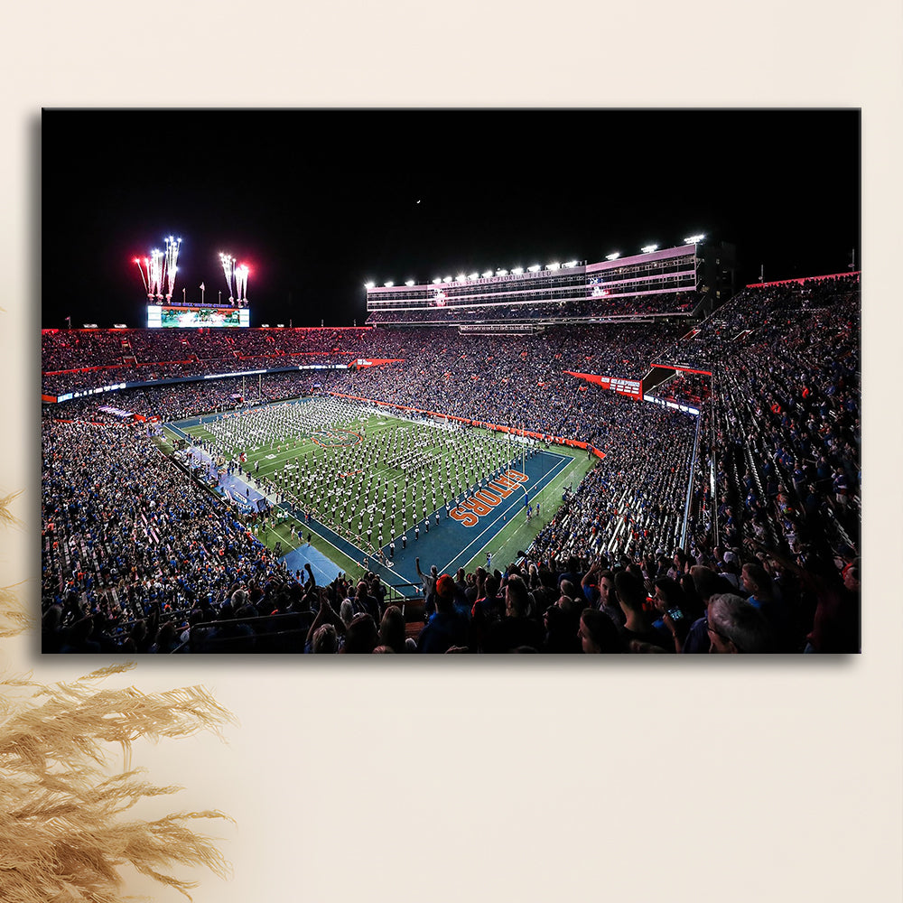 Ben Hill Griffin Stadium, Stadium Canvas, Sport Art, Gift for him, Man Cave Decor, Art Print, Canvas Print Wall Art