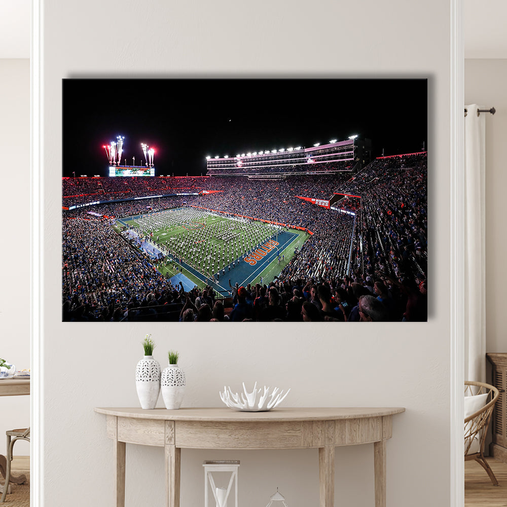 Ben Hill Griffin Stadium, Stadium Canvas, Sport Art, Gift for him, Man Cave Decor, Art Print, Canvas Print Wall Art