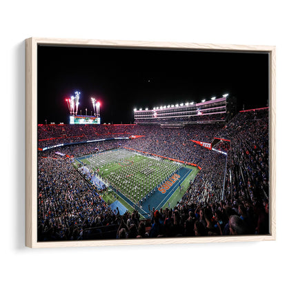 Ben Hill Griffin Stadium, Stadium Canvas, Sport Art, Framed Canvas Print Wall Art, Floating Frame