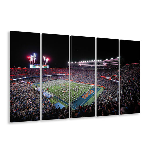 Ben Hill Griffin Stadium, Stadium Canvas, Sport Art, 5 Panel B, Extra Large Canvas, Canvas Print Wall Art