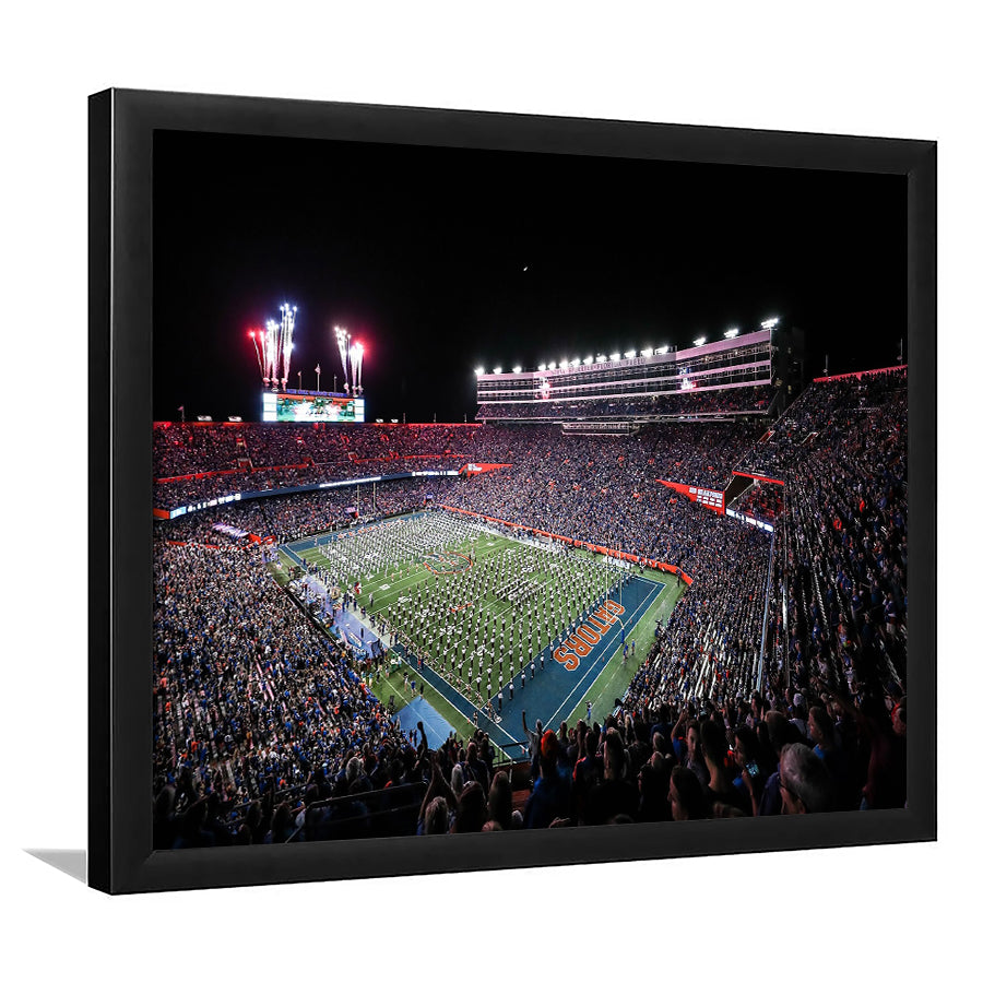 Ben Hill Griffin Stadium, Stadium Canvas, Sport Art, Gift for him, Framed Art Print Wall Decor, Picture Framed
