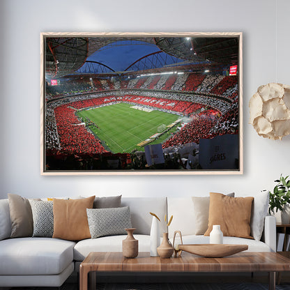 Benfica Stadium, Stadium Canvas, Sport Art, Framed Canvas Print Wall Art, Floating Frame