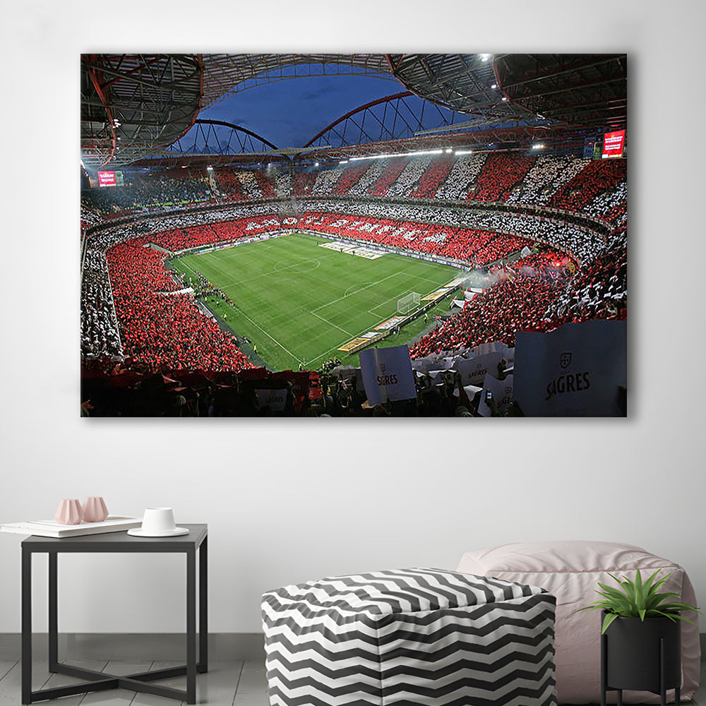 Benfica Stadium, Stadium Canvas, Sport Art, Gift for him, Man Cave Decor, Art Print, Canvas Print Wall Art