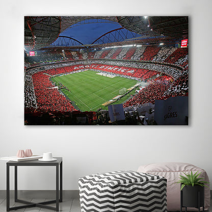 Benfica Stadium, Stadium Canvas, Sport Art, Gift for him, Man Cave Decor, Art Print, Canvas Print Wall Art