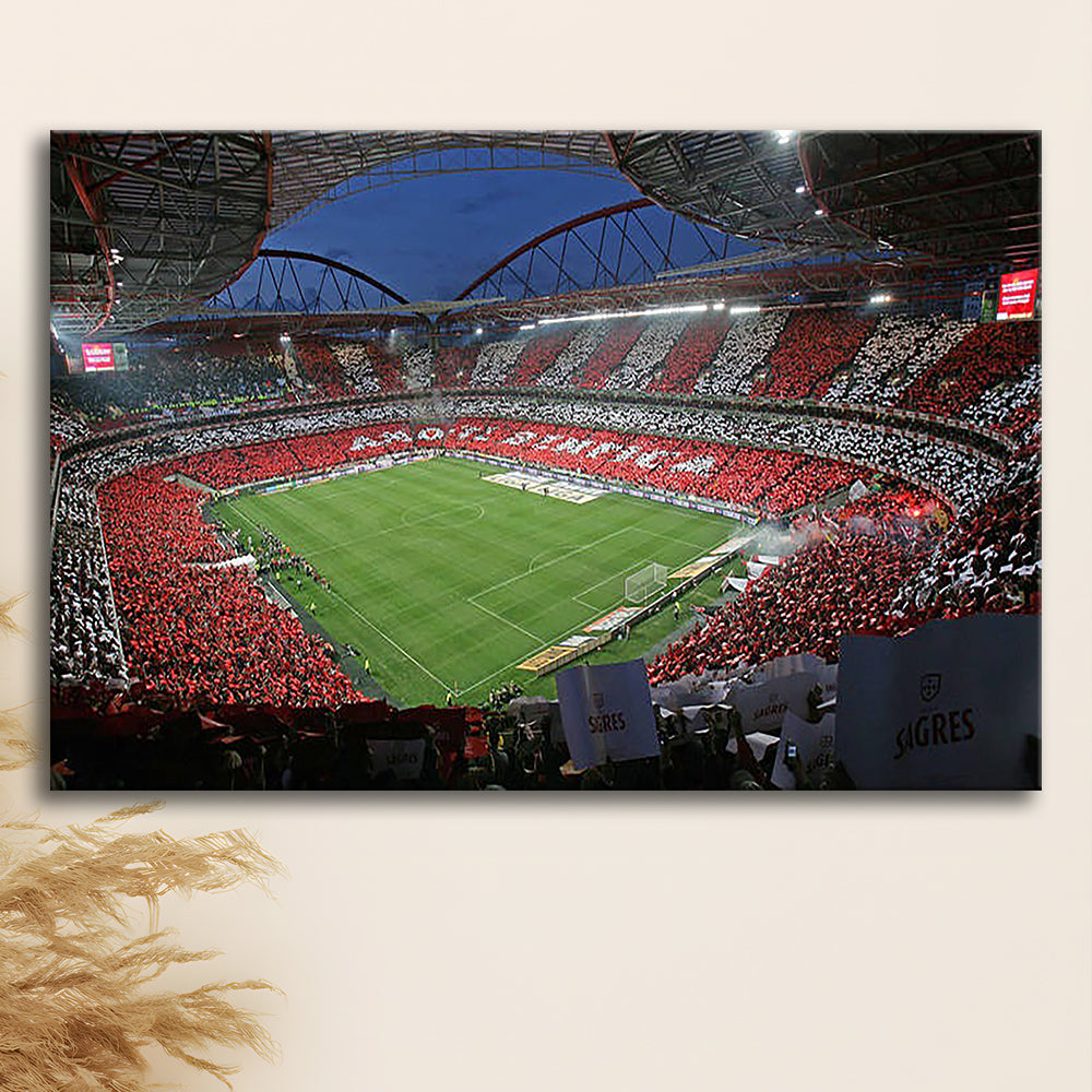 Benfica Stadium, Stadium Canvas, Sport Art, Gift for him, Man Cave Decor, Art Print, Canvas Print Wall Art
