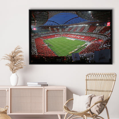 Benfica Stadium, Stadium Canvas, Sport Art, Framed Canvas Print Wall Art, Floating Frame