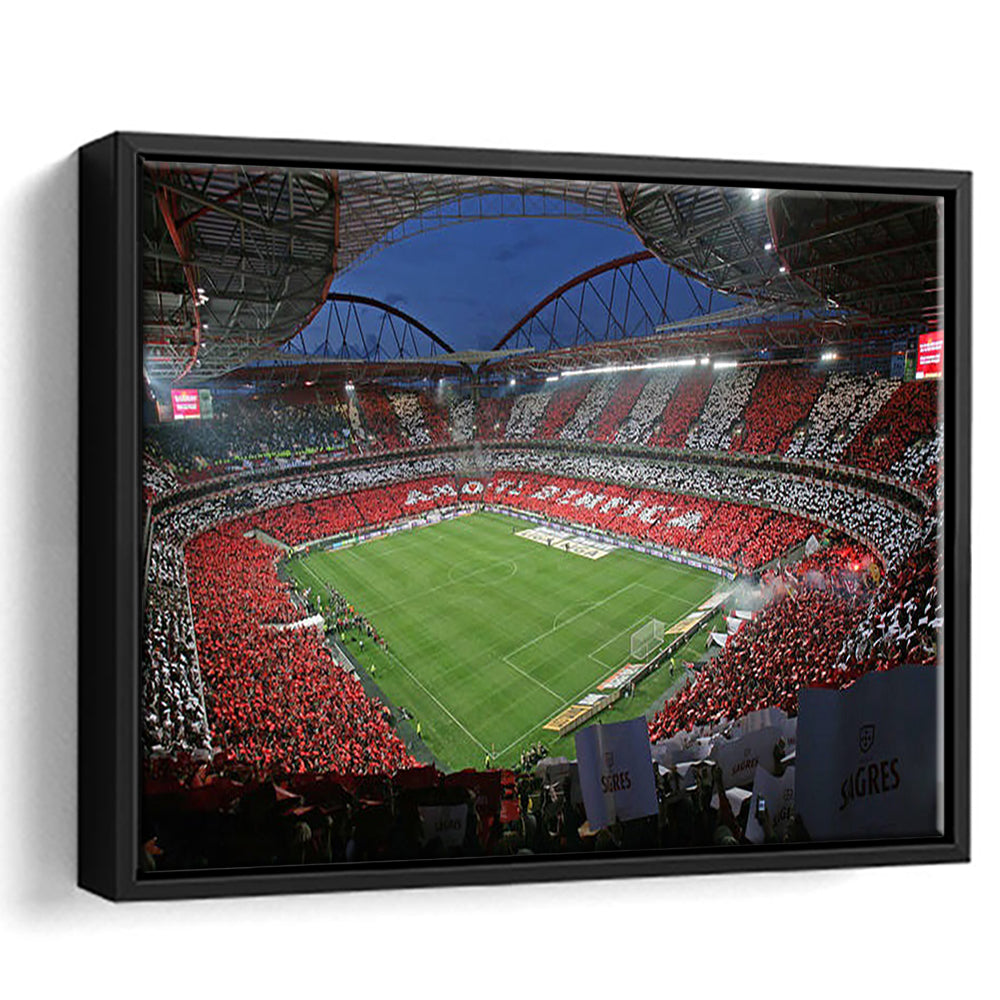 Benfica Stadium, Stadium Canvas, Sport Art, Framed Canvas Print Wall Art, Floating Frame