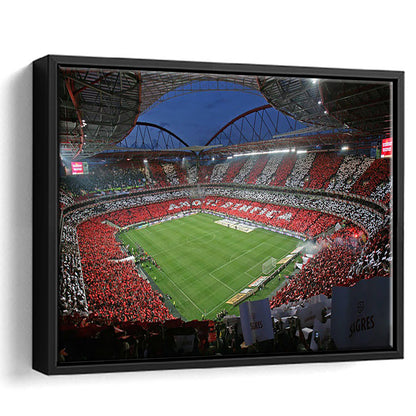 Benfica Stadium, Stadium Canvas, Sport Art, Framed Canvas Print Wall Art, Floating Frame