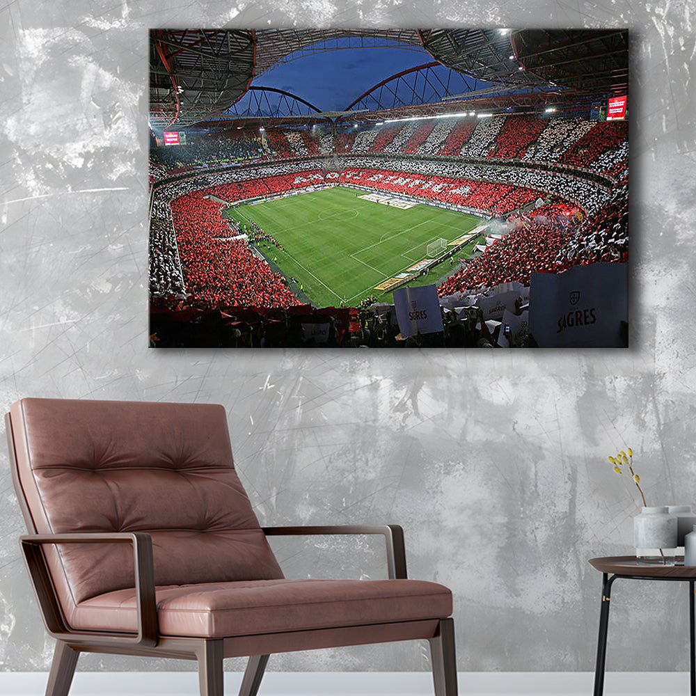 Benfica Stadium, Stadium Canvas, Sport Art, Gift for him, Man Cave Decor, Art Print, Canvas Print Wall Art