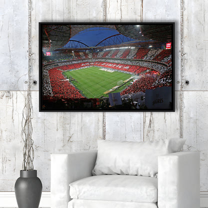 Benfica Stadium, Stadium Canvas, Sport Art, Framed Canvas Print Wall Art, Floating Frame