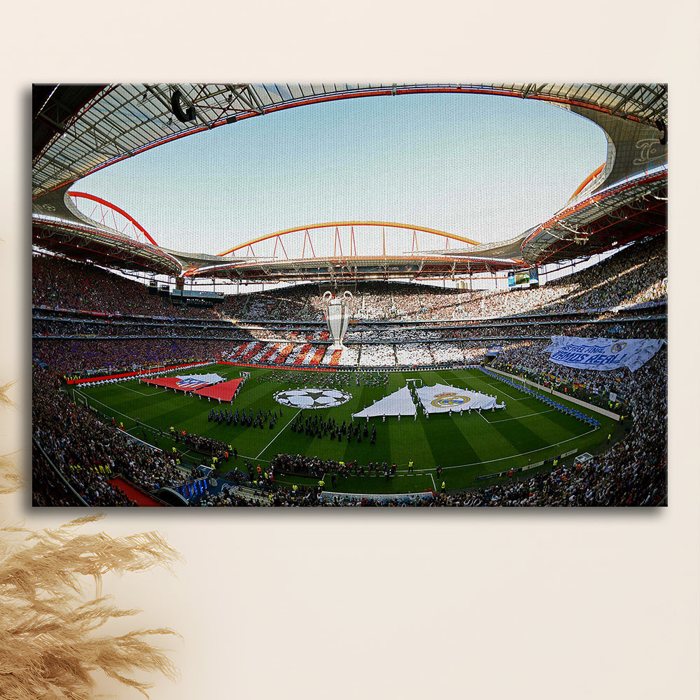 Benfica World Soccer Stadium, Stadium Canvas, Sport Art, Gift for him, Man Cave Decor, Art Print, Canvas Print Wall Art