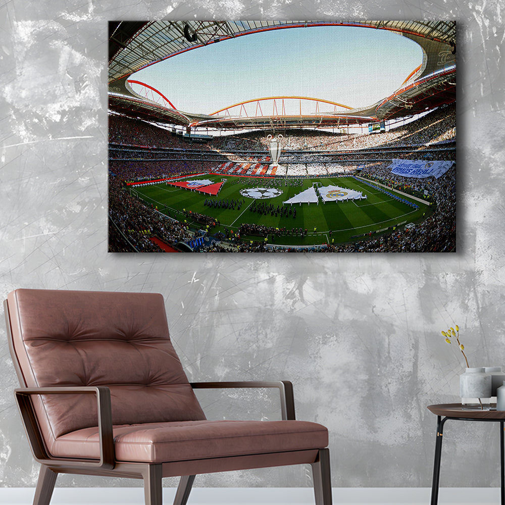 Benfica World Soccer Stadium, Stadium Canvas, Sport Art, Gift for him, Man Cave Decor, Art Print, Canvas Print Wall Art