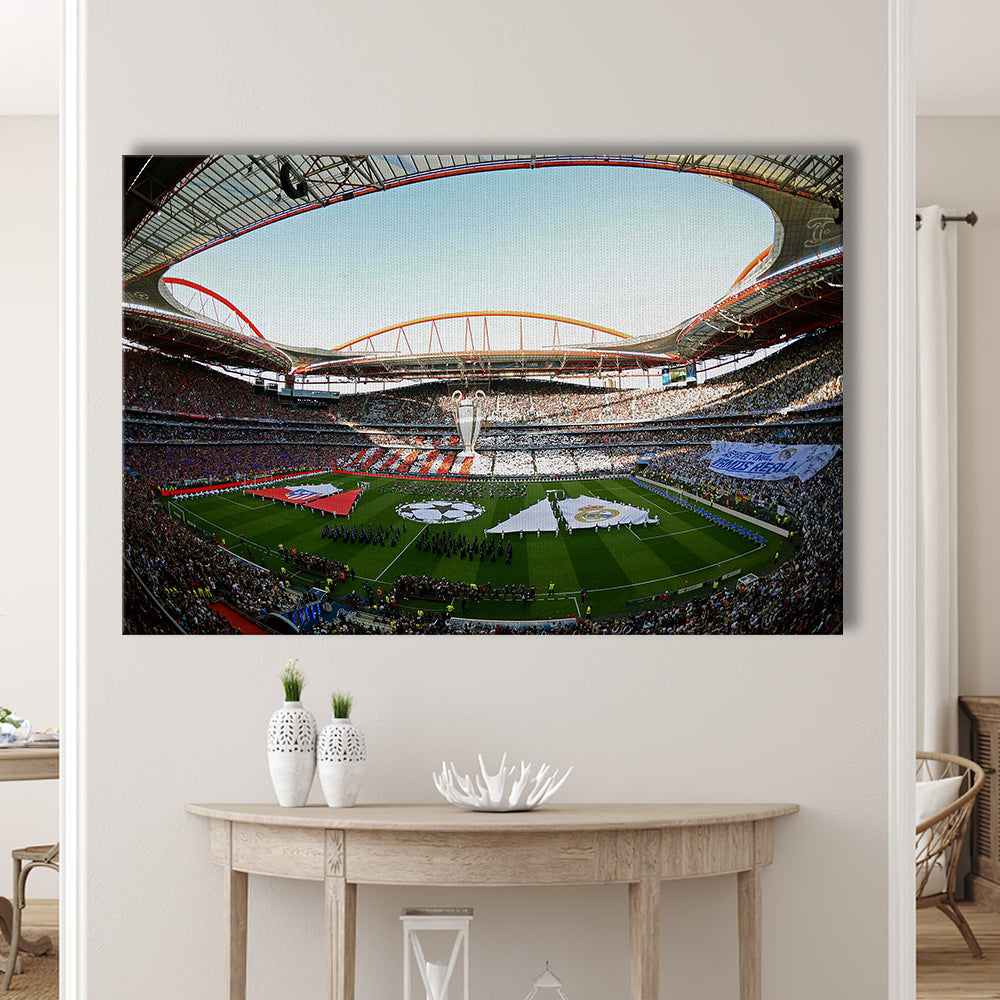 Benfica World Soccer Stadium, Stadium Canvas, Sport Art, Gift for him, Man Cave Decor, Art Print, Canvas Print Wall Art