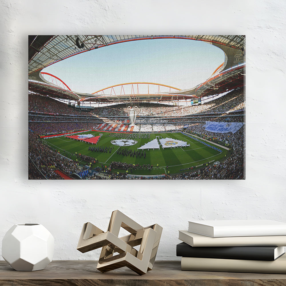 Benfica World Soccer Stadium, Stadium Canvas, Sport Art, Gift for him, Man Cave Decor, Art Print, Canvas Print Wall Art