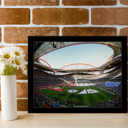 Benfica World Soccer Stadium, Stadium Canvas, Sport Art, Gift for him, Framed Art Print Wall Decor, Picture Framed