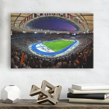 Berliner Olympiastadion Night, Stadium Canvas, Sport Art, Gift for him, Man Cave Decor, Art Print, Canvas Print Wall Art