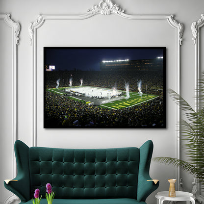 Big Chill in Michigan, Stadium Canvas, Sport Art, Gift for him, Framed Art Print Wall Decor, Picture Framed