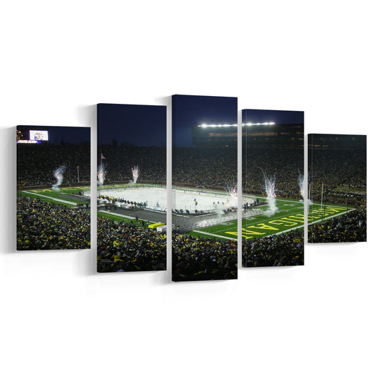 Big Chill in Michigan, Stadium Canvas, Sport Art, Gift for him, 5 Panel, Large Canvas, Canvas Print Wall Art