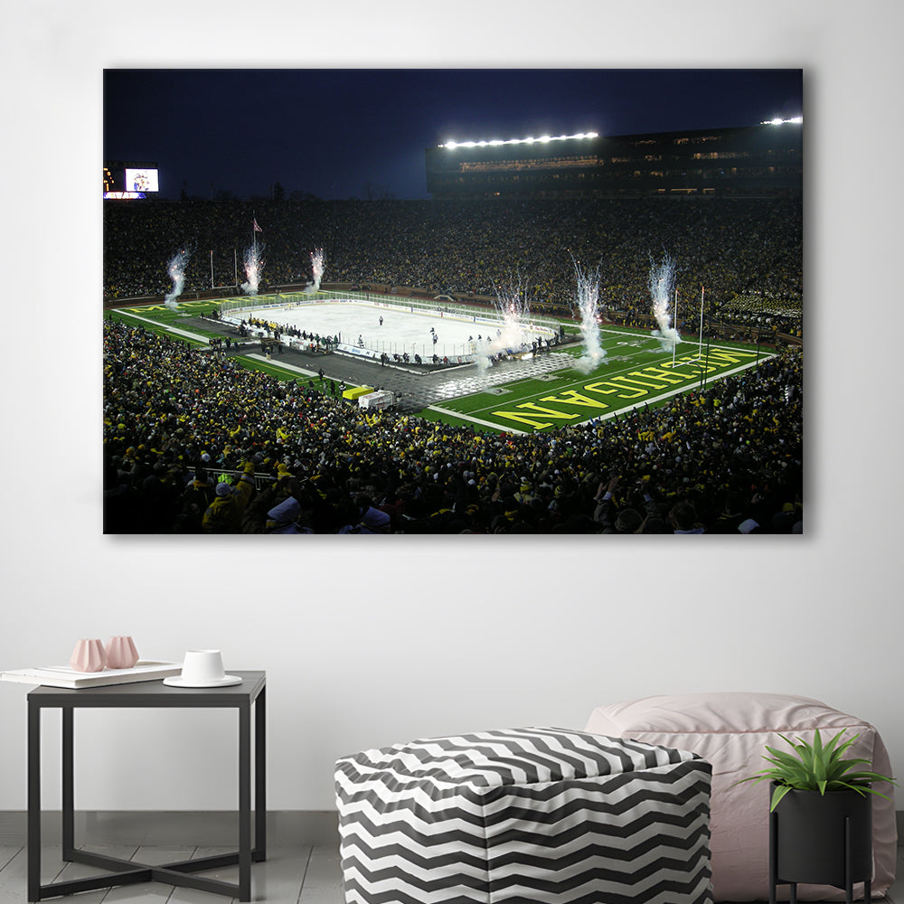 Big Chill in Michigan, Stadium Canvas, Sport Art, Gift for him, Man Cave Decor, Art Print, Canvas Print Wall Art