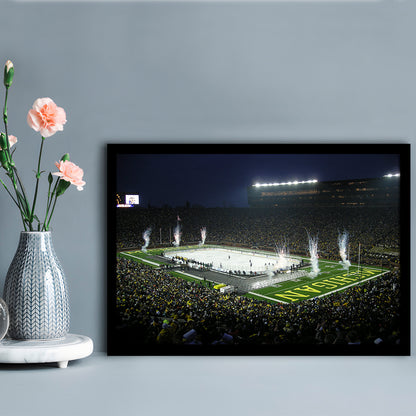 Big Chill in Michigan, Stadium Canvas, Sport Art, Gift for him, Framed Art Print Wall Decor, Picture Framed