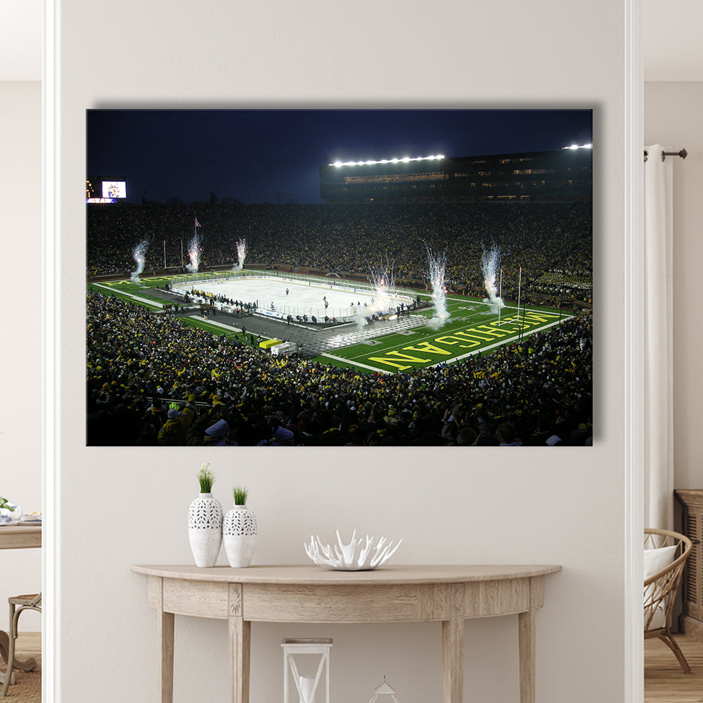 Big Chill in Michigan, Stadium Canvas, Sport Art, Gift for him, Man Cave Decor, Art Print, Canvas Print Wall Art