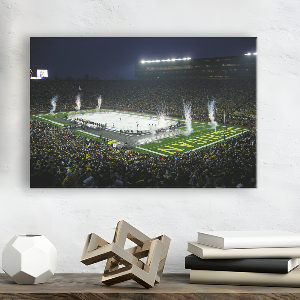 Big Chill in Michigan, Stadium Canvas, Sport Art, Gift for him, Man Cave Decor, Art Print, Canvas Print Wall Art