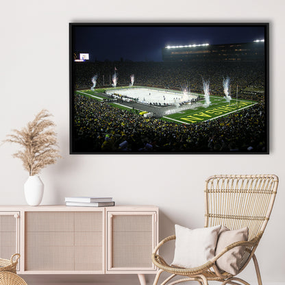Big Chill in Michigan, Stadium Canvas, Sport Art, Framed Canvas Print Wall Art, Floating Frame