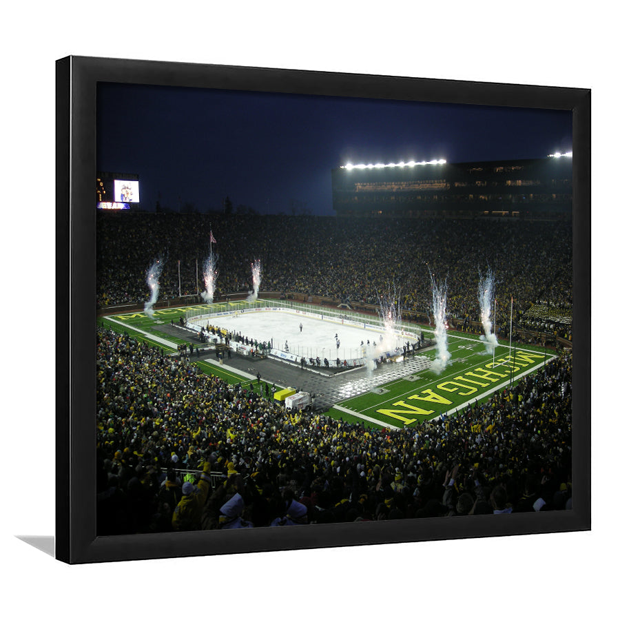 Big Chill in Michigan, Stadium Canvas, Sport Art, Gift for him, Framed Art Print Wall Decor, Picture Framed