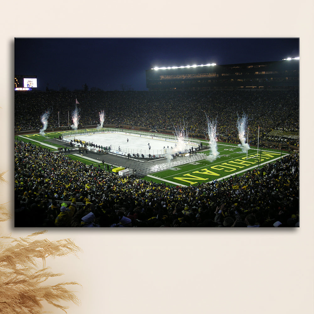 Big Chill in Michigan, Stadium Canvas, Sport Art, Gift for him, Man Cave Decor, Art Print, Canvas Print Wall Art