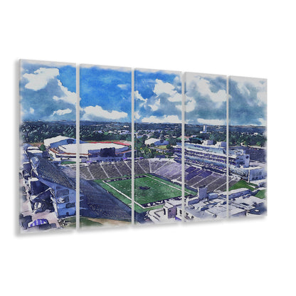 Bill Snyder Family Football Stadium, Kansas State Painting Stadium, Sport Art, Extra Large Canvas Print Wall Art