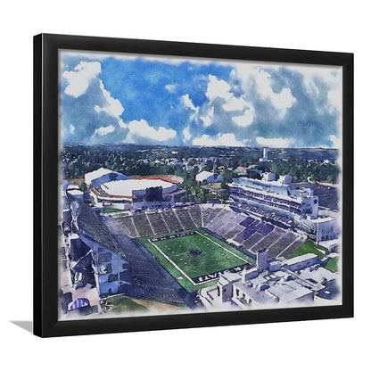 Bill Snyder Family Football Stadium, Kansas State Painting Stadium, Sport Gift Art, Framed Art Print Wall Decor