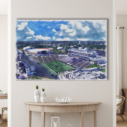 Bill Snyder Family Football Stadium, Kansas State Painting Stadium, Sport Art, Gifts for him, Canvas Print Wall Art