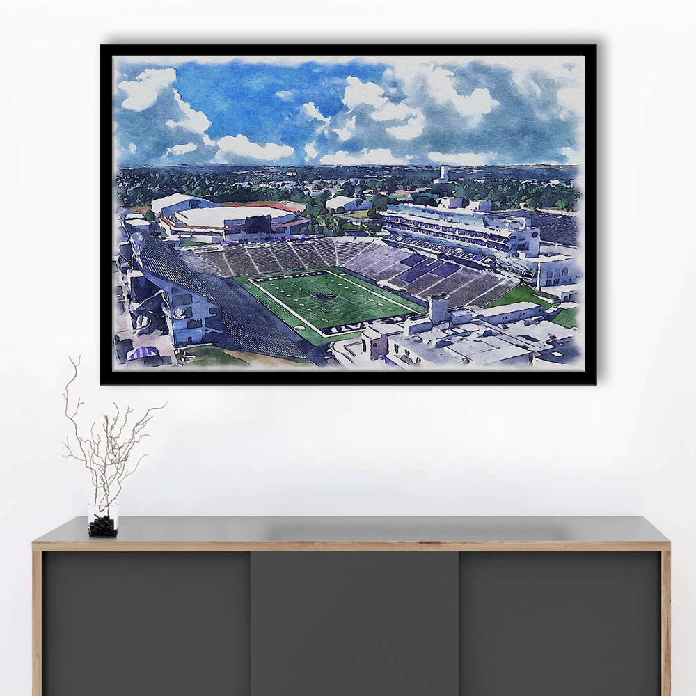 Bill Snyder Family Football Stadium, Kansas State Painting Stadium, Sport Gift Art, Framed Art Print Wall Decor